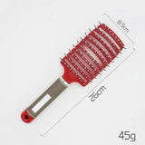 Hairbrush Anti Klit Brushy Haarborstel Women Detangler Hair-Red-77