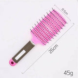 Hairbrush Anti Klit Brushy Haarborstel Women Detangler Hair-Pink-88