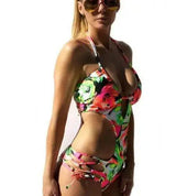 Halter Printing One Piece Bikini Swimsuit-S-4