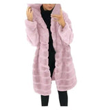 Jacket Winter White Big Solid Jackets For Women Long Coat-9