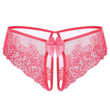 Lace Bow Sexy Non-take-off Thong Sexy Lingerie-WatermelonRed-4