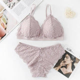 Elegant French Lace Bra for Understated Luxury-Pink-1