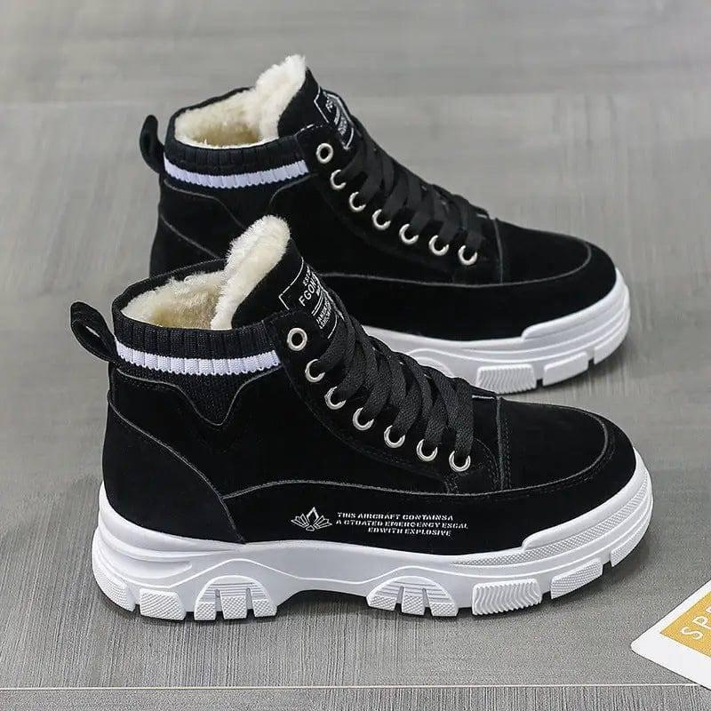 Ladies Casual Shoes Lace-up Fashion Sneakers Platform Snow-3