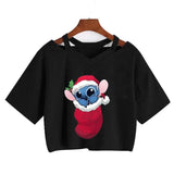 Lilo & Stitch Crop Top-black939-1