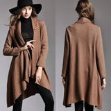 Long-Sleeved Cloak Long Woolen Coat-1