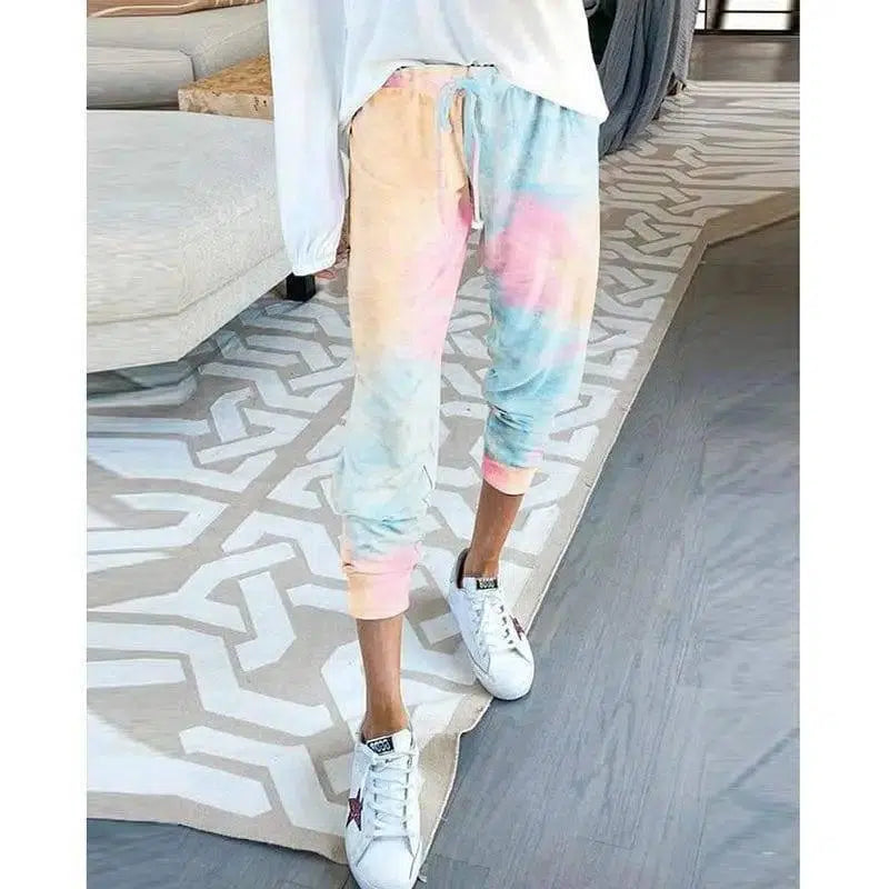 LOVEMI - Lovemi - Loose Printed Home Pants Casual Pants