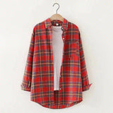 LOVEMI - Lovemi - Autumn Ten-Color Plaid Shirt Women'S Long-Sleeved