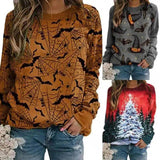 Holiday Themed Casual Long Sleeve Sweatshirts-1