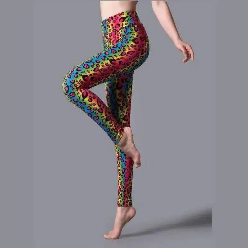 Brushed Printed High Waist Pants Yoga Leggings-7