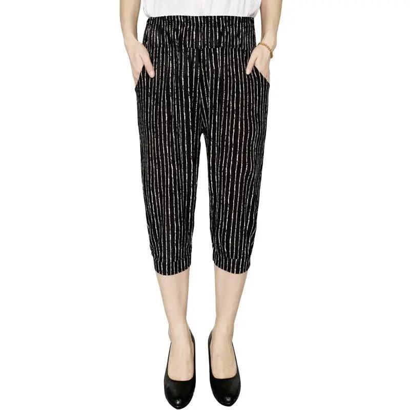 LOVEMI - Lovemi - Cage pants printed large size thin ice silk