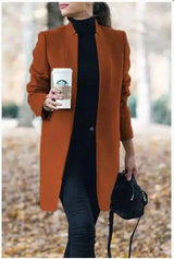 Chic Burgundy Coats for Women - Longline Style-caramel-6