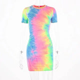 Fluorescent Camouflage Sling Dress-Multicolour-12