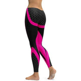 Geometric Honeycomb Digital Printing Pants, Yoga Pants,-Rose red-3