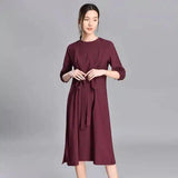 Good Side Of Thing Midi Dress-Red-3