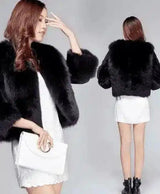 LOVEMI - Lovemi - High imitation fox lazy rabbit fur coat fur coat