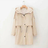 LOVEMI - Lovemi - Hooded drawstring waist jacket