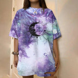 Sun Print Oversized T-Shirt-Photo Color-4