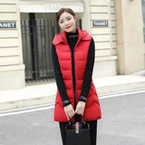 Korean women's down padded jacket-Red-2