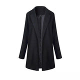 Womens Tailored Blazer Casual Fit-Black-2