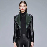 LOVEMI - Lovemi - Leather Jacket Slim Slimming Leather Jacket