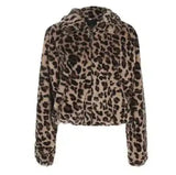 LOVEMI - Lovemi - Leopard-print furry versatile loose casual woolen