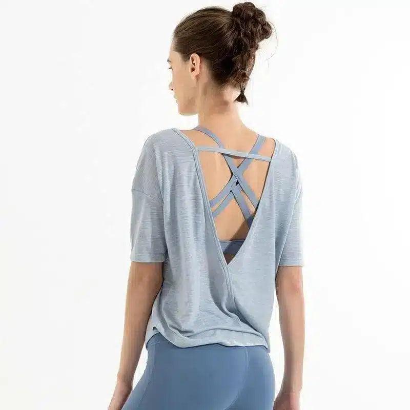 LOVEMI - Lovemi - Loose hollow beauty back yoga suit