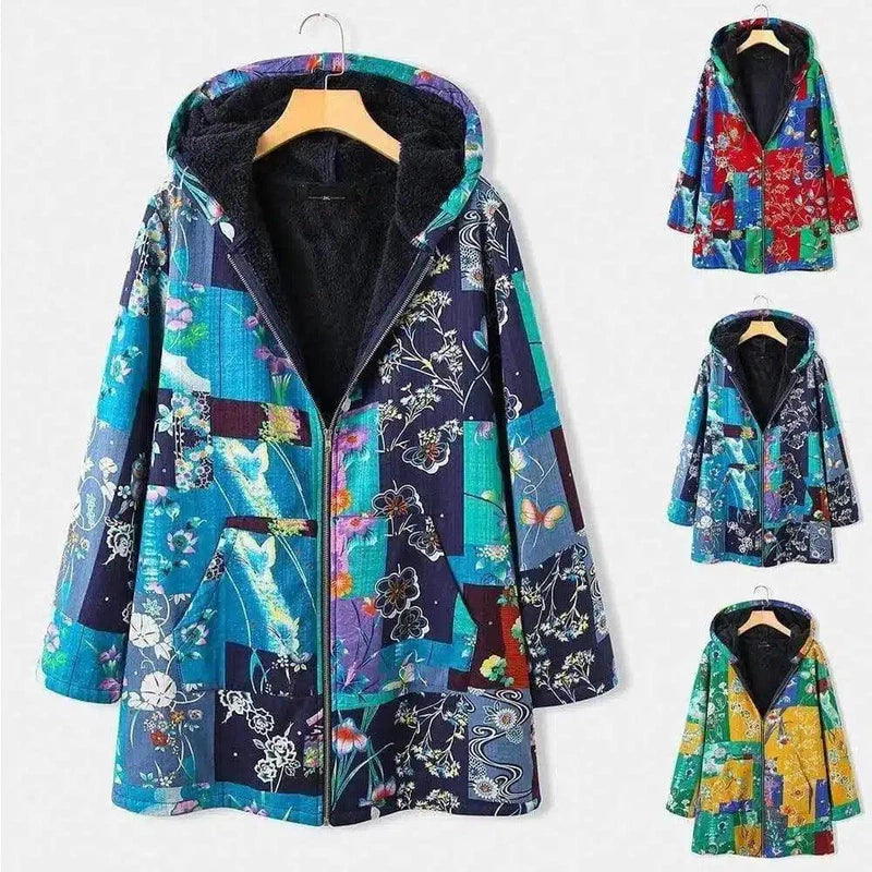 LOVEMI - Lovemi - Loose long - sleeved cotton-padded jacket