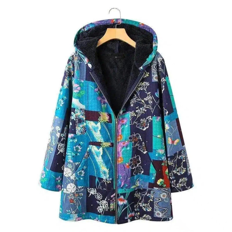 LOVEMI - Lovemi - Loose long - sleeved cotton-padded jacket