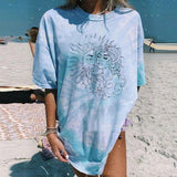 Bunny Graphic Oversized T-Shirt for Beachwear-5Style-5