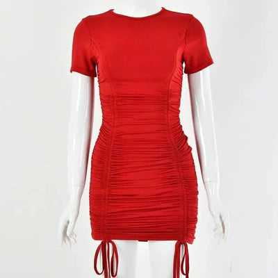 Mini Party Dress-Red-18