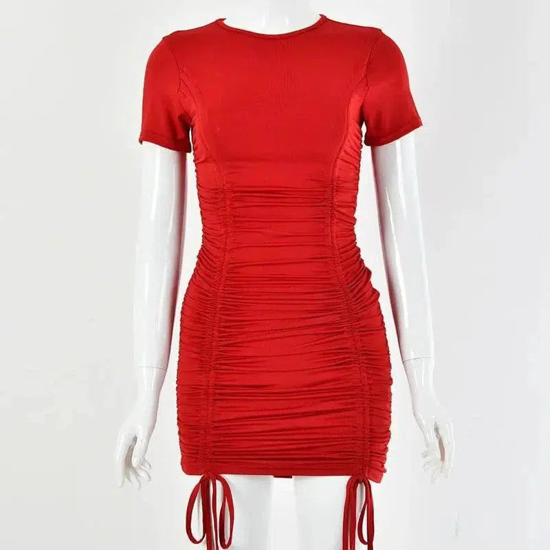 Mini Party Dress-Red-20