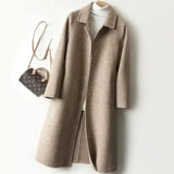 LOVEMI - Lovemi - Over-the-knee Fashionable Woolen Coat Loose