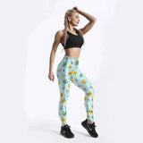 Pill smiley personality digital print ladies slim sports-Picture color-1