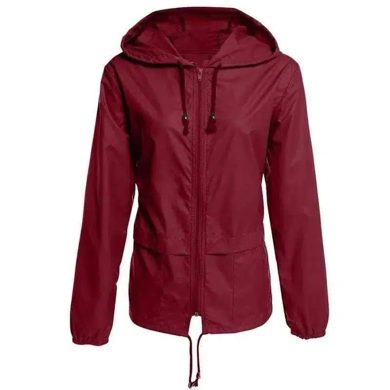 LOVEMI - Lovemi - Raincoat Zipper Hooded Lightweight Outdoor Jacket