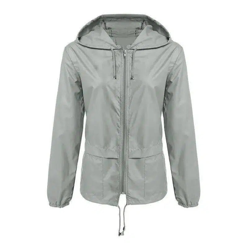 LOVEMI - Lovemi - Raincoat Zipper Hooded Lightweight Outdoor Jacket