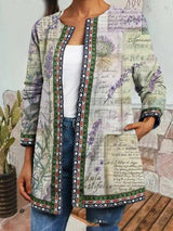 Bohemian Printed Women's Casual Jacket-Stamped letters-5