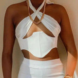 Fitted Stitched Camisole-White-3