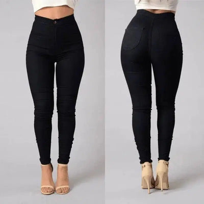 Casual Fashion Multi-Color Slim Slimming Pants-Black-4