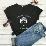 Graphic Tee with Inspirational Quote and Iconic Hairdo-Black-5