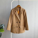 Chic Checkered Suit for Women - Fashion Forward-Orange-2