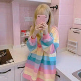 Striped Long-Sleeve Casual Dress-1