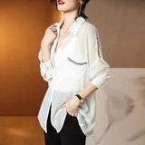 LOVEMI - Lovemi - Summer Shirt Hollow Sexy Shirt Single-breasted