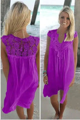 Upgrade Your Look with Our Chiffon Sleeve Dress -Purple-62