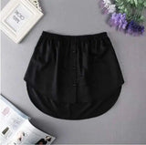 Wear a Fake Hem Sweatshirt With a Hem Skirt Casual Bottoming-Black-4