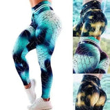 Wind drop print yoga pants women's casual-1