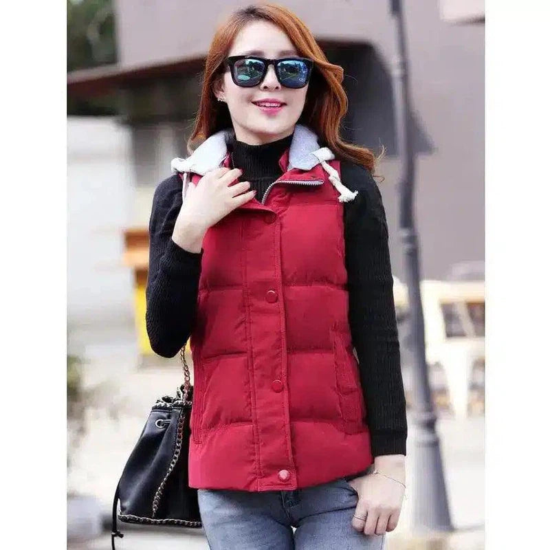 Winter Korean Down Coat-Red wine-6