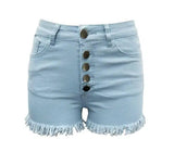 LOVEMI - Lovemi - Women's Denim Shorts Buttons Decorative Sexy Denim