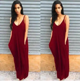 Women Summer Dress 2019 Casual Long Dresses Plus Size-WineRed-45