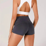 Yoga wear shorts fitness running super short-Grey-9