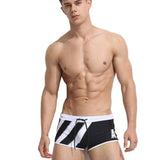 Men's Boxer Swimwear-black-3